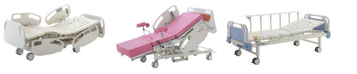 Hospital Manual Folding Bed with Two Crank