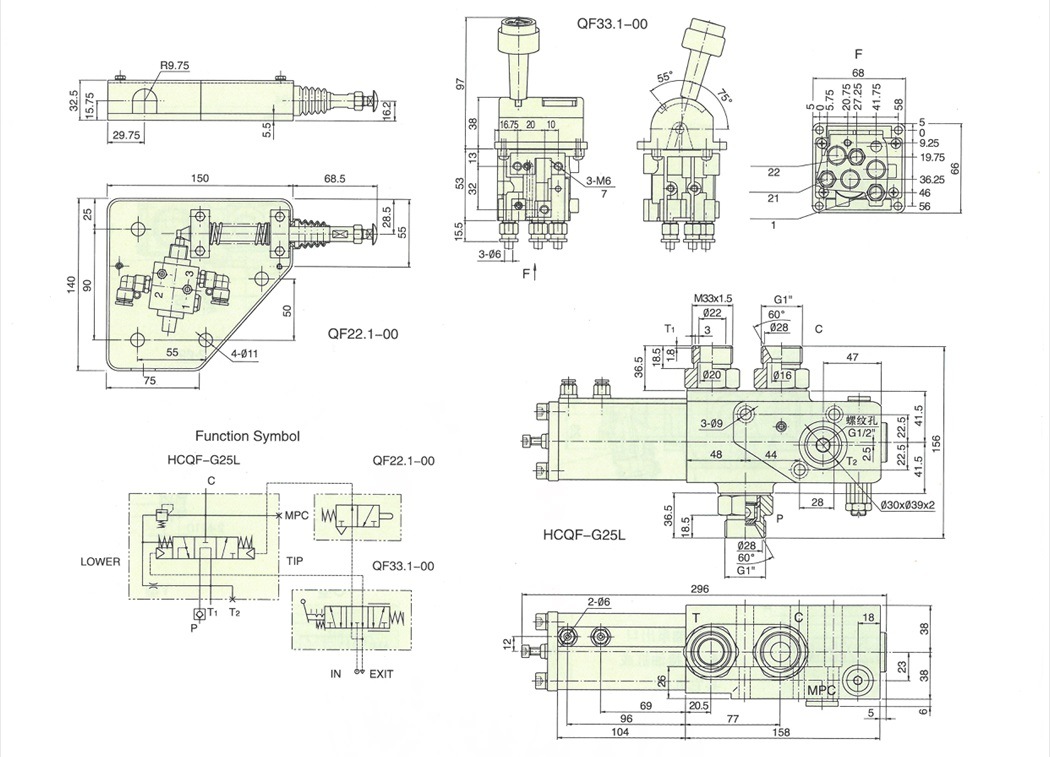 Good Price Hydraulic Pneumatic Control Valve Qf for Truck