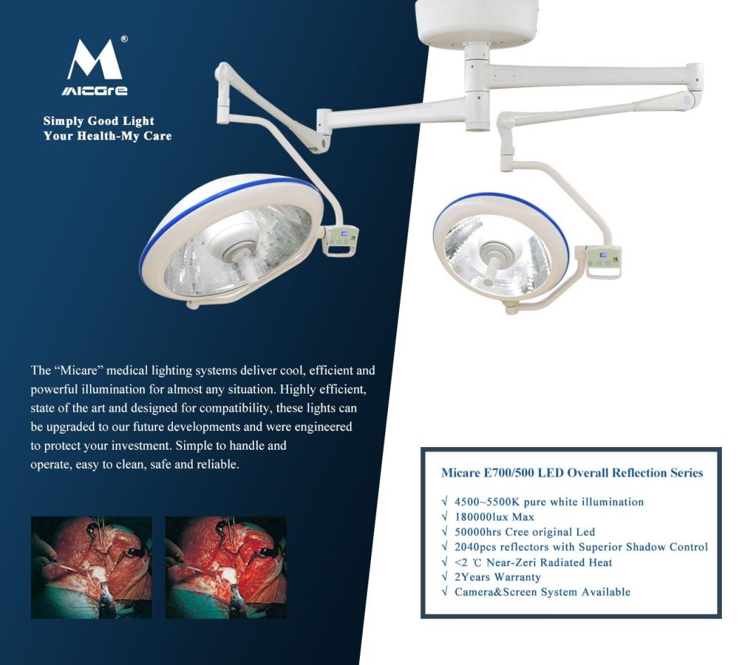 E700 LED Surgical Operation Light Shadowless Lamp