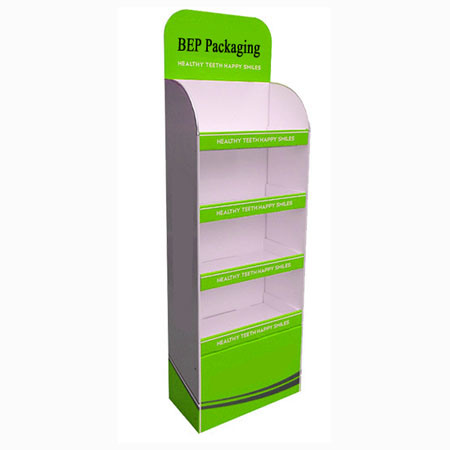 Pop Paper Floor Display Stand, Cardboard Display Stand for Supermarket Promotion