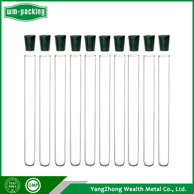 Blood Test Tube for Hospital, Glass Test Tube with Screw Cap