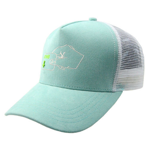 High Quality Fashion Embroidery Hats Green/White Snapback Custom Summer Sport Trucker Cap