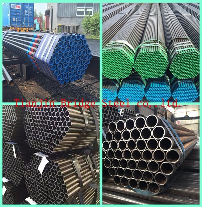 Black Round Metal Carbon ERW Steel Pipe China Supplier Oil Casing Drilling Pipe Black Steel Tube/Pipe
