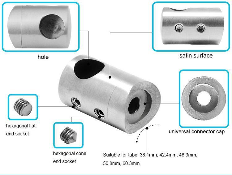 High Quality 304/316 Stainless Steel Handtail Pipe Fitting/Cross Bar Fitting