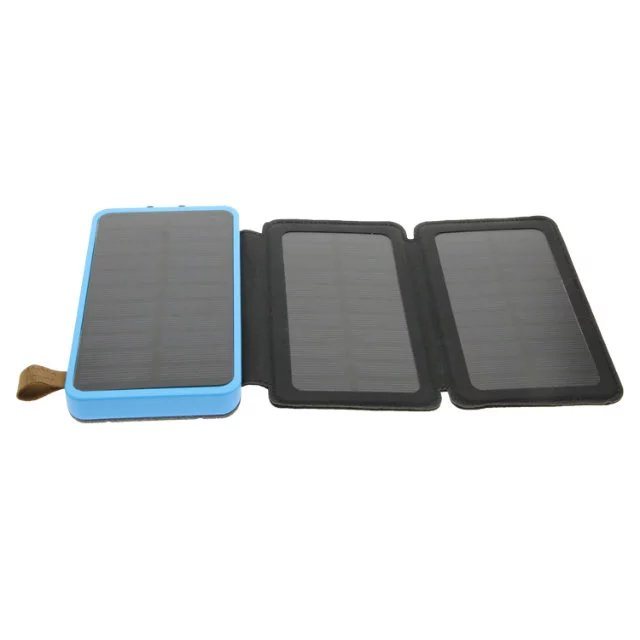 High Quality Foldable Solar Mobile Phone Charger and Portable Power with LED Lamp