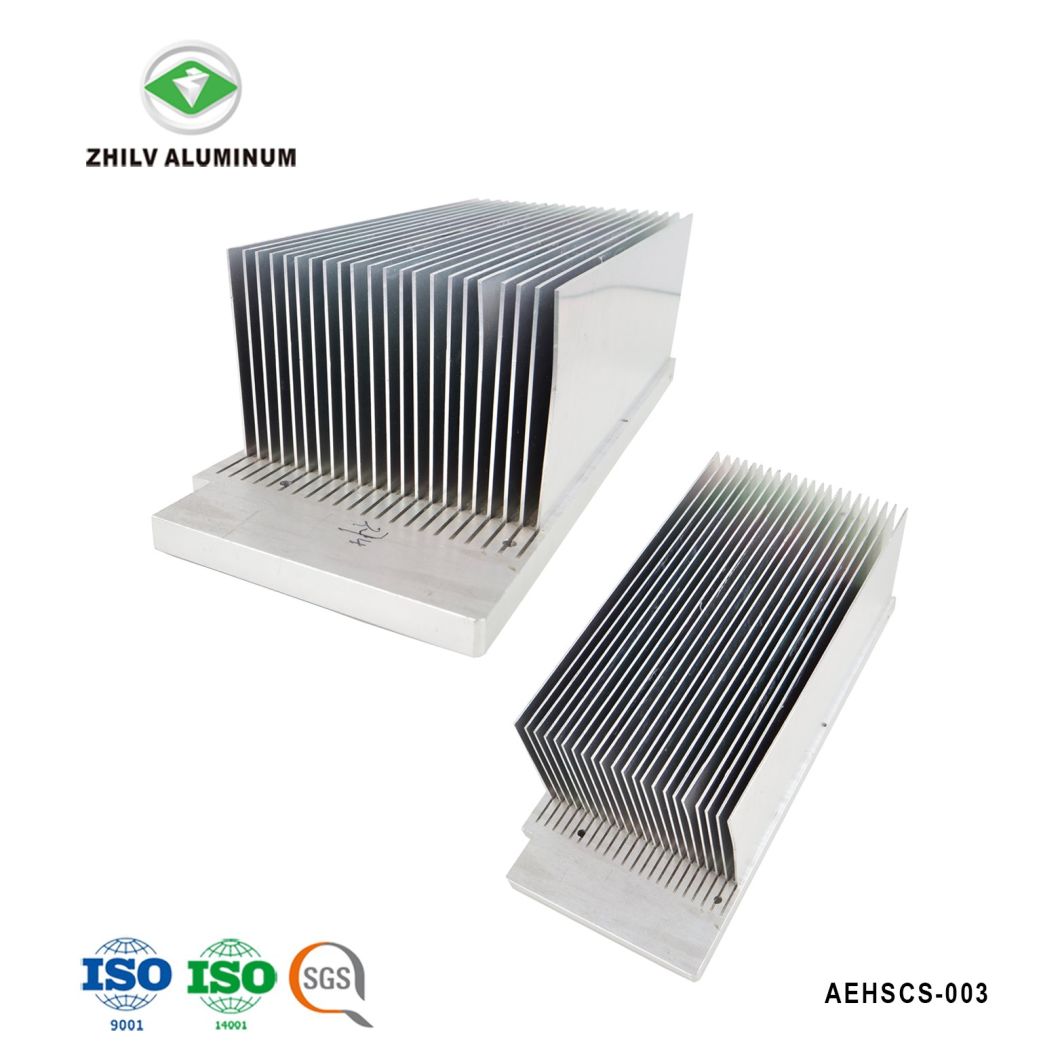 Large Anodized Aluminum Extrusion Fin Heat Sink with ISO9001
