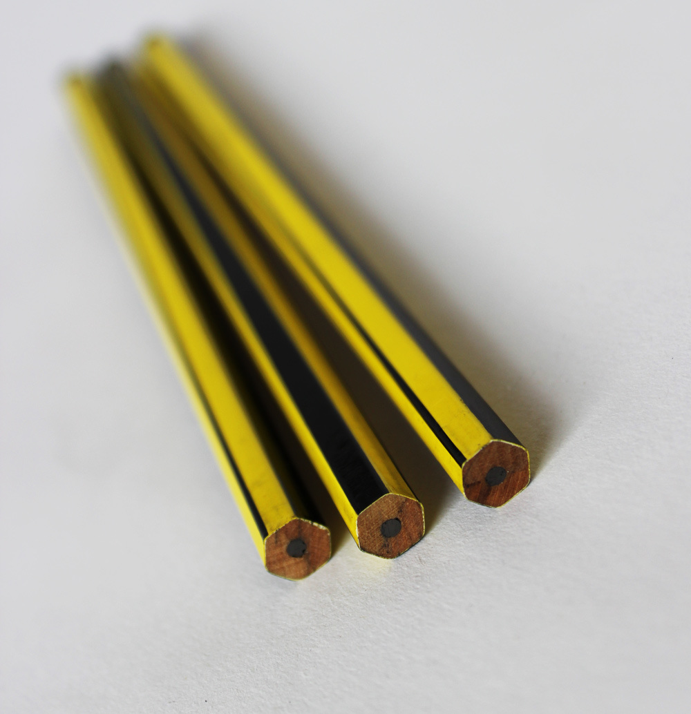 Black/Yellow Stripe Painting Blacklead Hb Pencils with DIP End