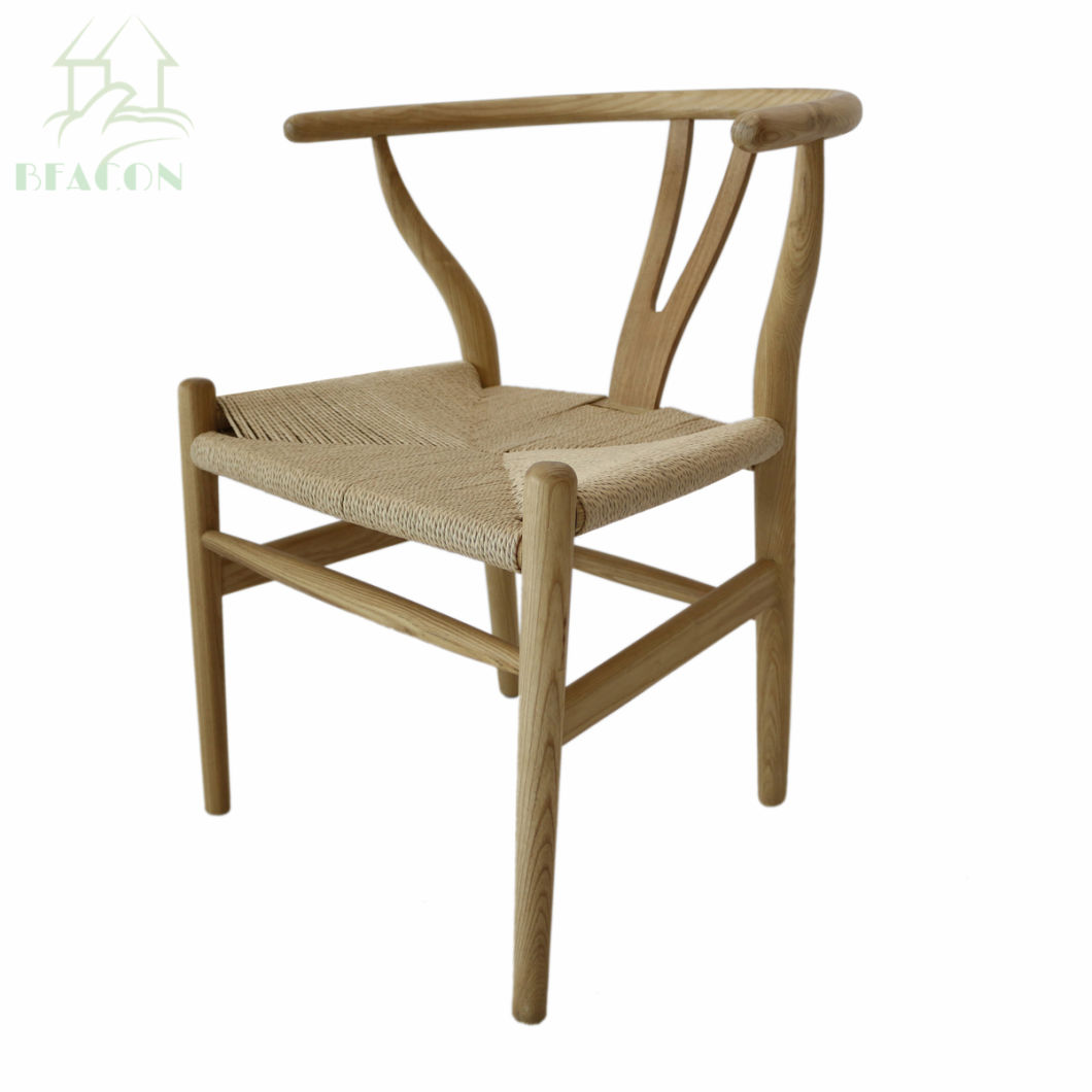 Hans J Wegner Wishbone Y Chair with Rattan Seat