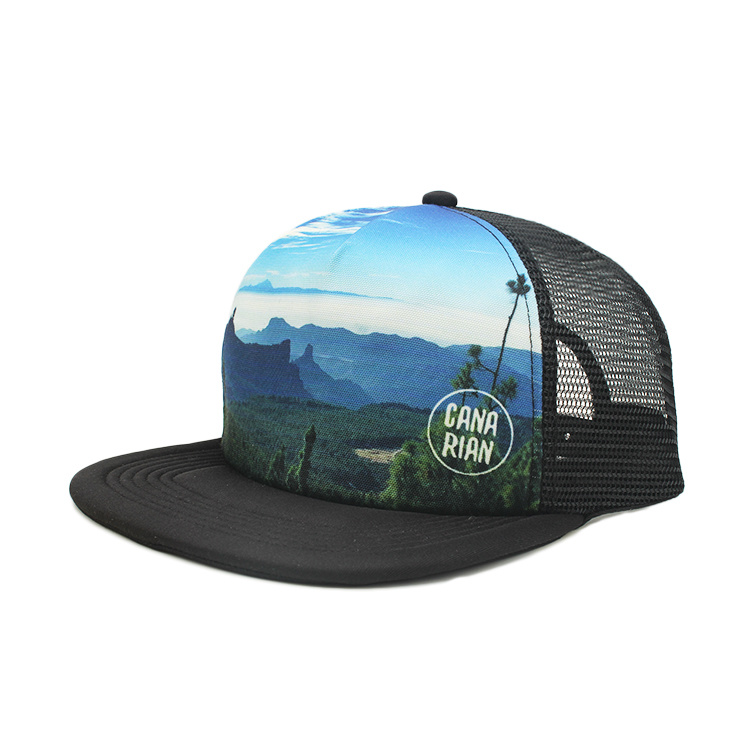 Custom Blank Sublimated Snapback Trucker Hat Mesh Cap