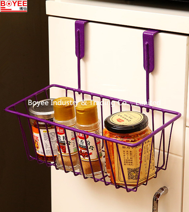 Home Door Hang Storage Metal Wire Rack Basket