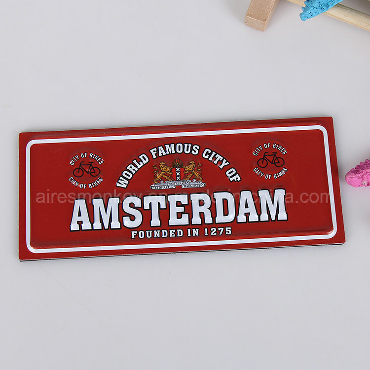 OEM 3D PVC Embossed Fridge Magnet of Holland Market