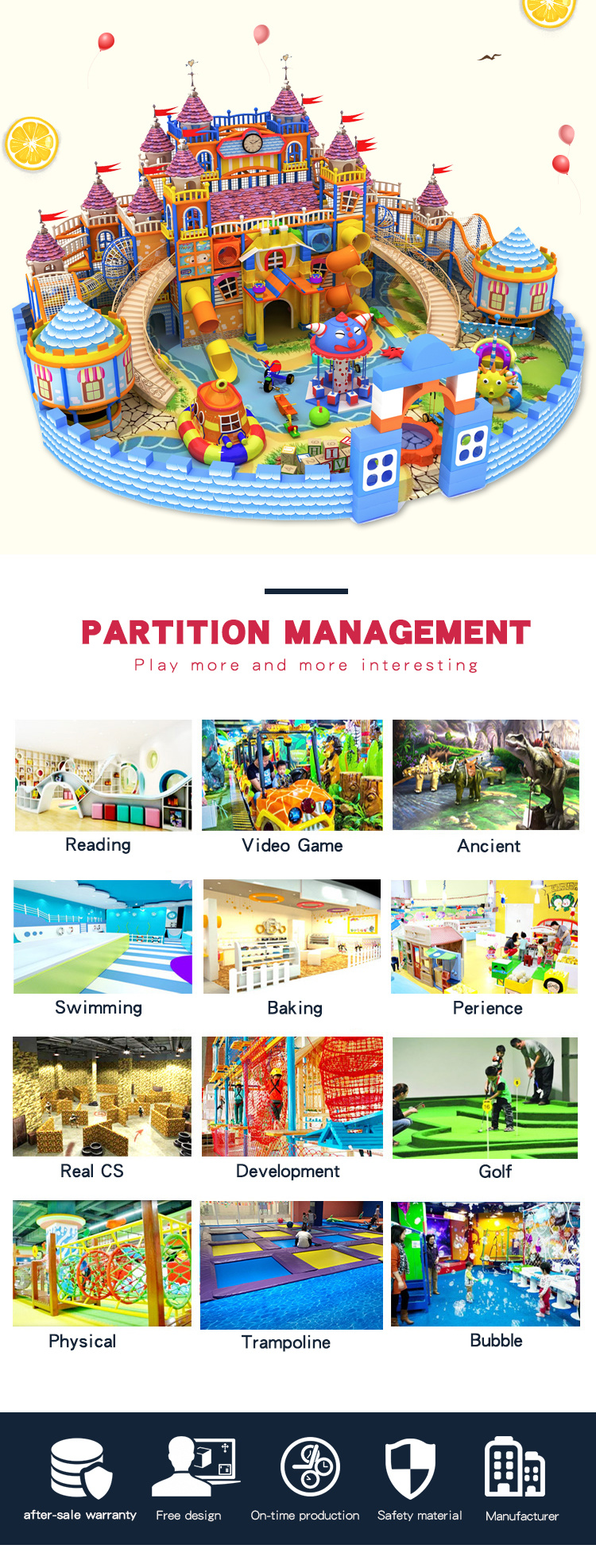 Children Amusement Park Indoor Playground with Plastic Playground Factory Customization with