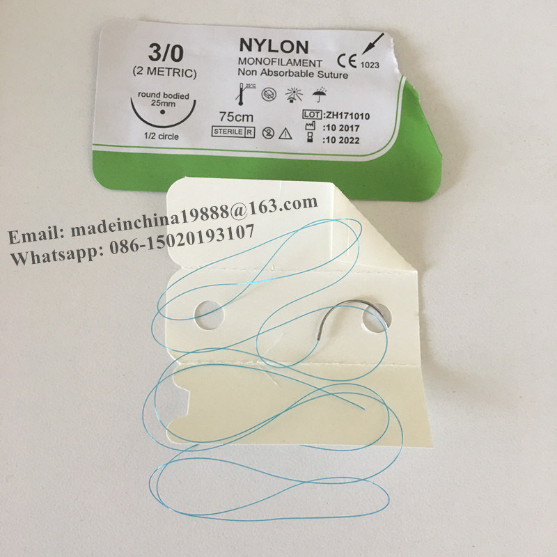 Sterile Nylon 4.0 Surgical Suture with Needle