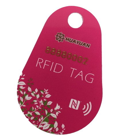 Barcode printing RFID NTAG213 NFC loyalty plastic Key tag