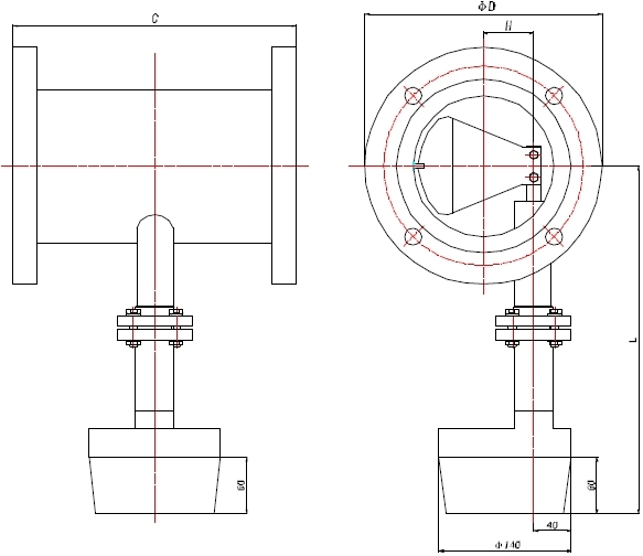 Magnetic Liquid Flow Meter with Switch-Alarm for Water, Gas Oil