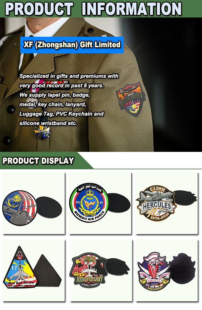 Promotion Custom Military 3D Logo Garment Label PVC Rubber Patch for Clothing (PT04)