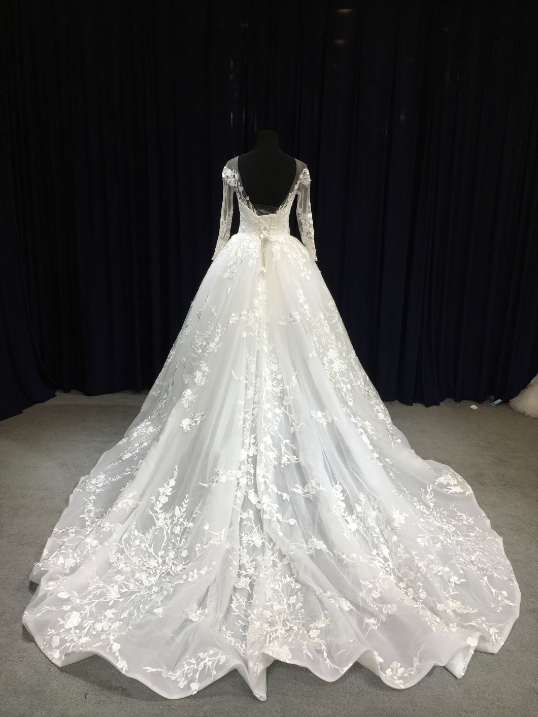 Aoliweiya New Arrival Illusion Wedding Dress