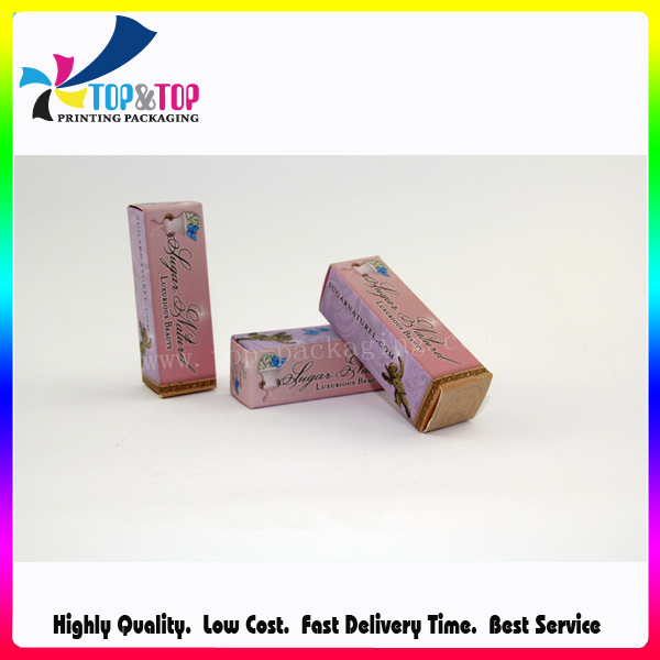 High Quality Custom Printing Coated Paper Foldable Lipstick Packaging