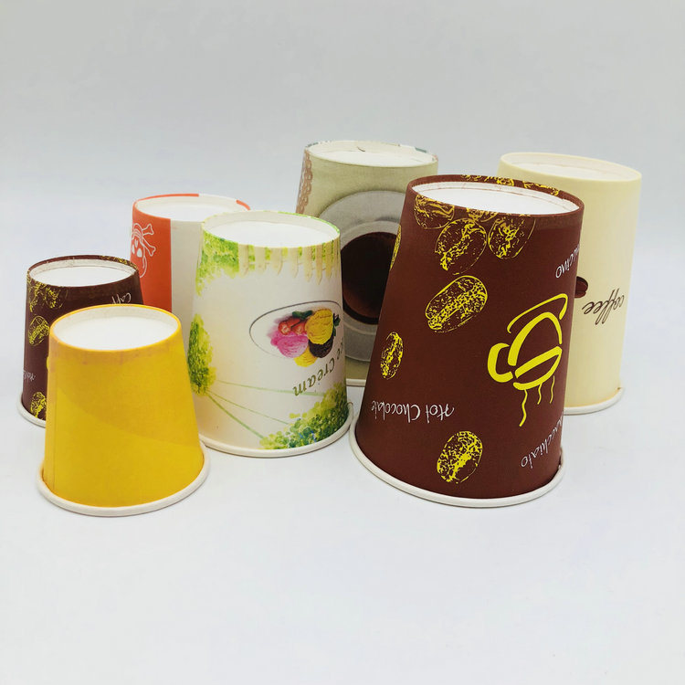 Drink Paper Cup, Double PE Coated Paper Cups with Lid for Hot Drinks