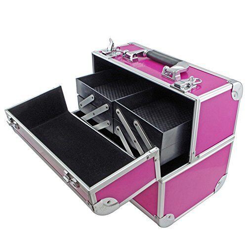 Wholesale New Multilayer Large Capacity Aluminium Alloy Multichamber Makeup Case Beauty Professional Portable Cosmetics Case (KeLi-cosmetics-02)