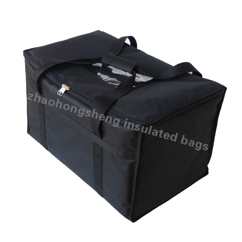 Large Black Thermal Insulation Hot Food Pizza Delivery Tote Bags