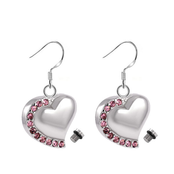 316L Stainless Steel Human Pet Cremation Ash Urn Earrings