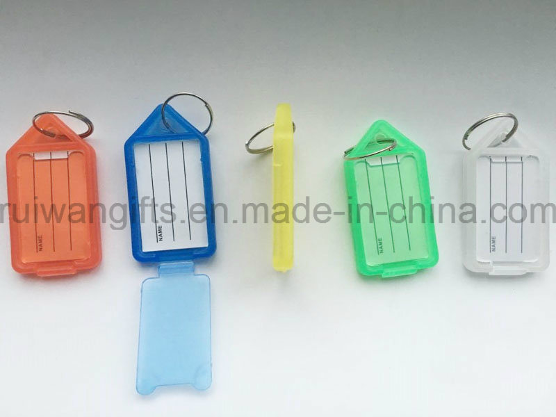 Cheap Multi Color Plastic Key Tags with Blank ID Label