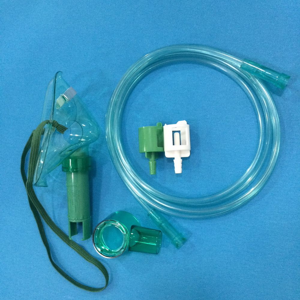 Medical Adjustable PVC Oxygen Venturi Mask for Hospital Usage (Green)