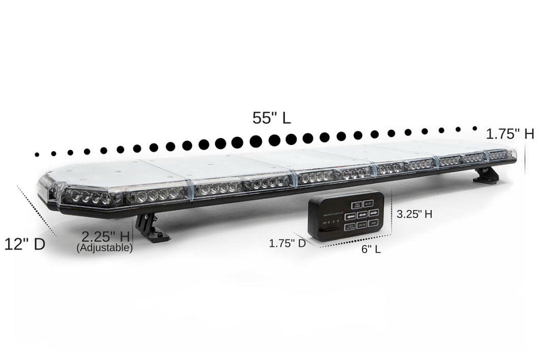 55 Inch Tir LED Warning Light Bar for Police Fire Construction EMS Vehicle