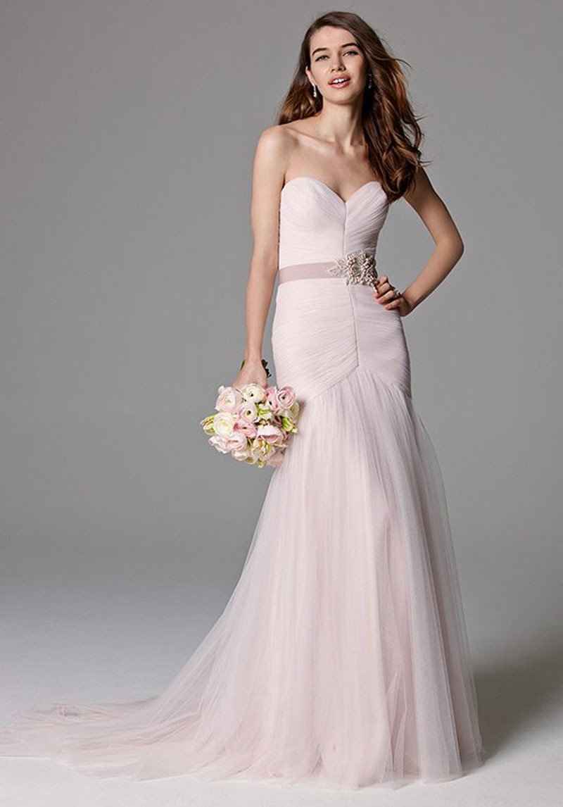 Luxury Pink Mermaid Wedding Dress