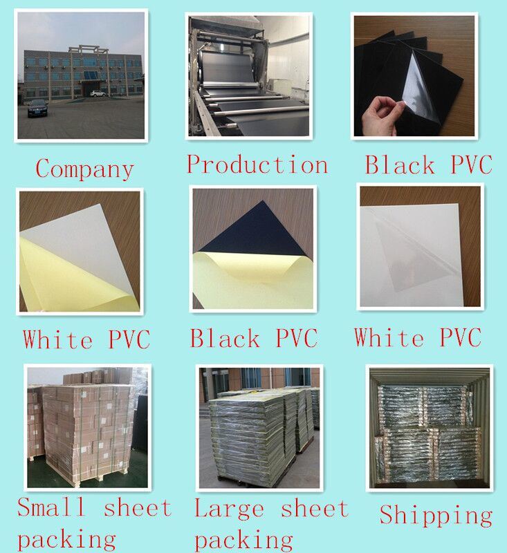 0.3mm-2mm Thick Black White Self Adhesive PVC Sheet