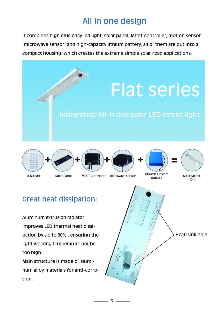 Manufacturer 40W Solar Outdoor Energy-Saving LED Street Garden Motion Sensor Light