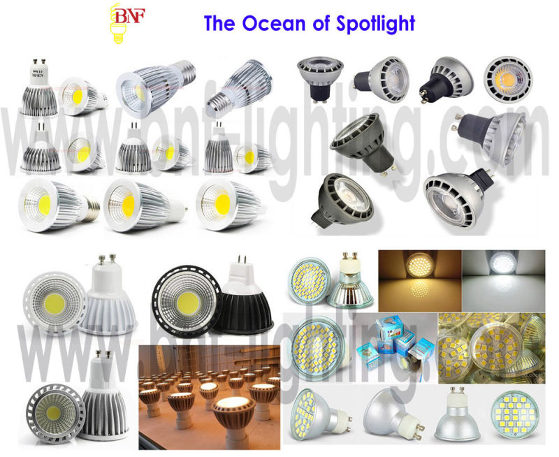 High Power LED Gu5.3 Die-Casting Aluminum Spotlight with Daylight/Warmwhite