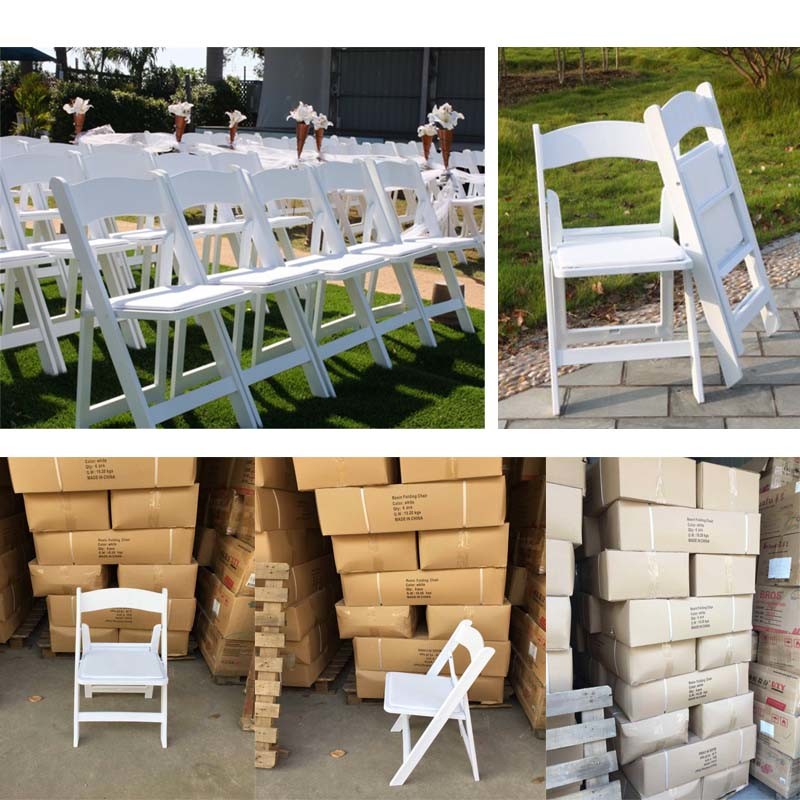 Outdoor Furniture General Use White Wedding Resin Folding Chair