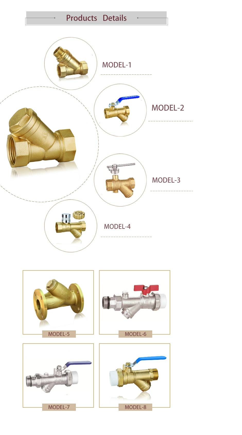 Ss4120 Brass Filter Ball Valve Y Strainer Nickle Plated