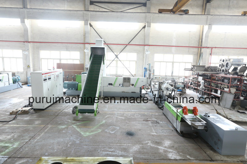 Double Stage Plastic Granulating Machine with PLC Touch Screen