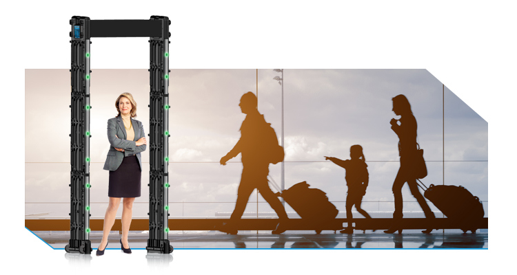 Portable High Sensitivity Walk Through Metal Detector with Muti-Detecting Zones