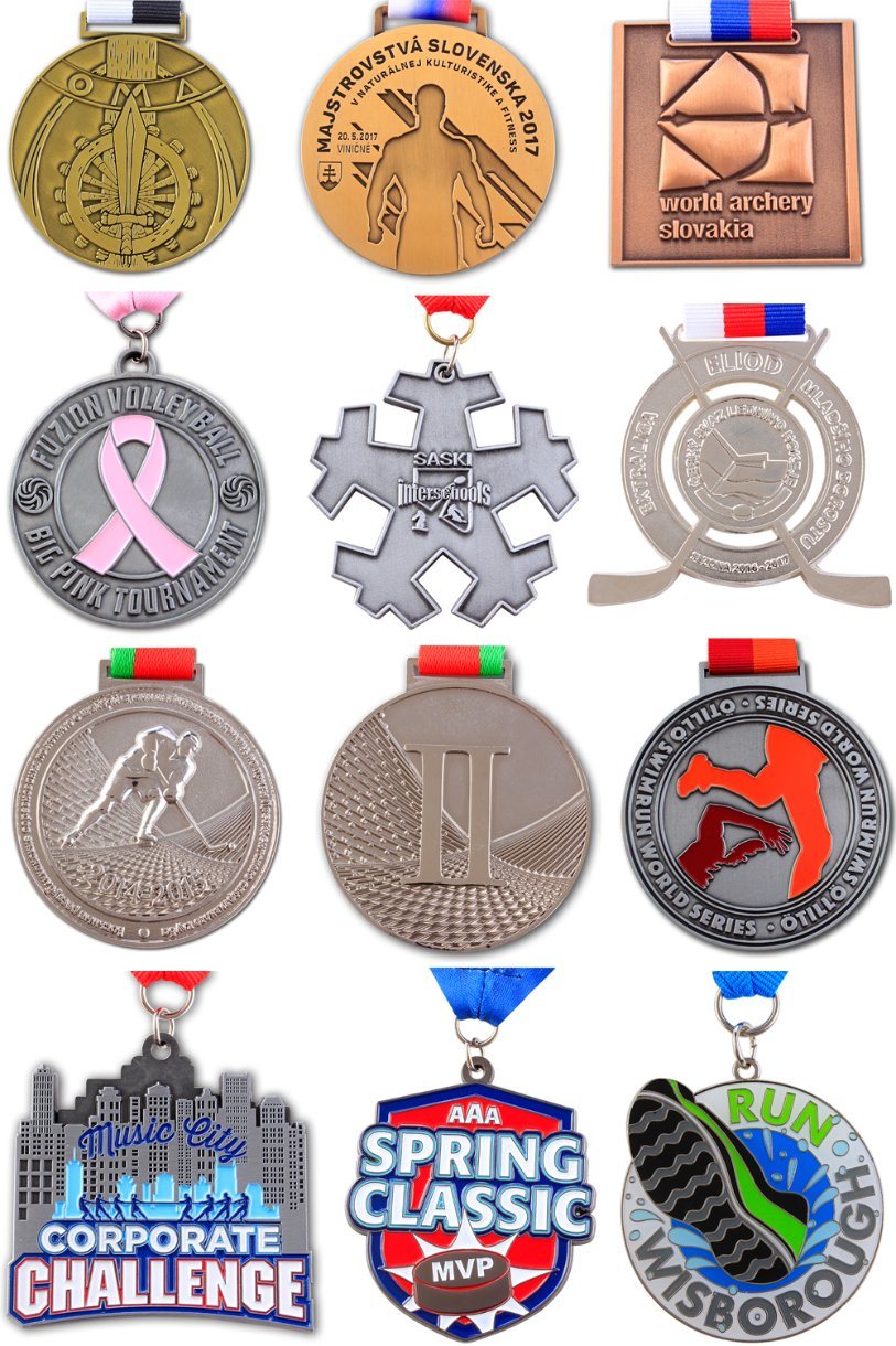 Hot Selling Custom Casting Custom Sports 3D Medals with Ribbon