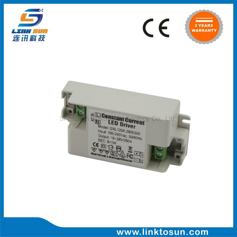 Constant Current 8W 18-28V 0.35A Power Supply for LED Lights