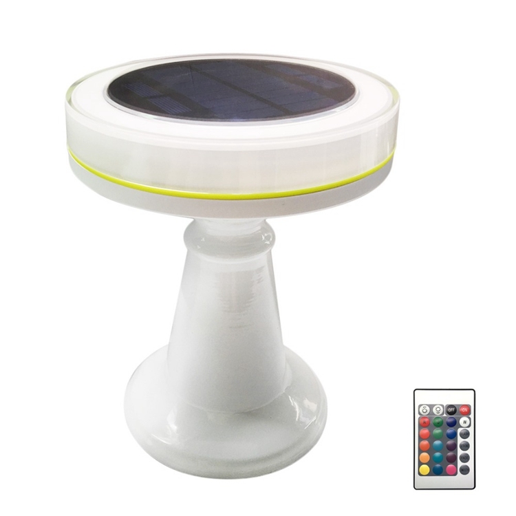 Small Home Decor RGB Color Change Solar LED Desk Remote Control Light for Bar/Garden/Park