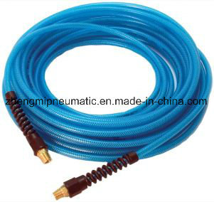 1/4'' PU Tube for Air Systems with Brass Coupling Both Ends (blue color)