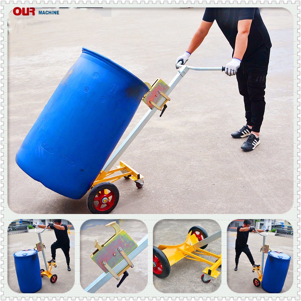 China Supplier 450kg Capacity Steel Drum Trucks, Drum Hand Trucks