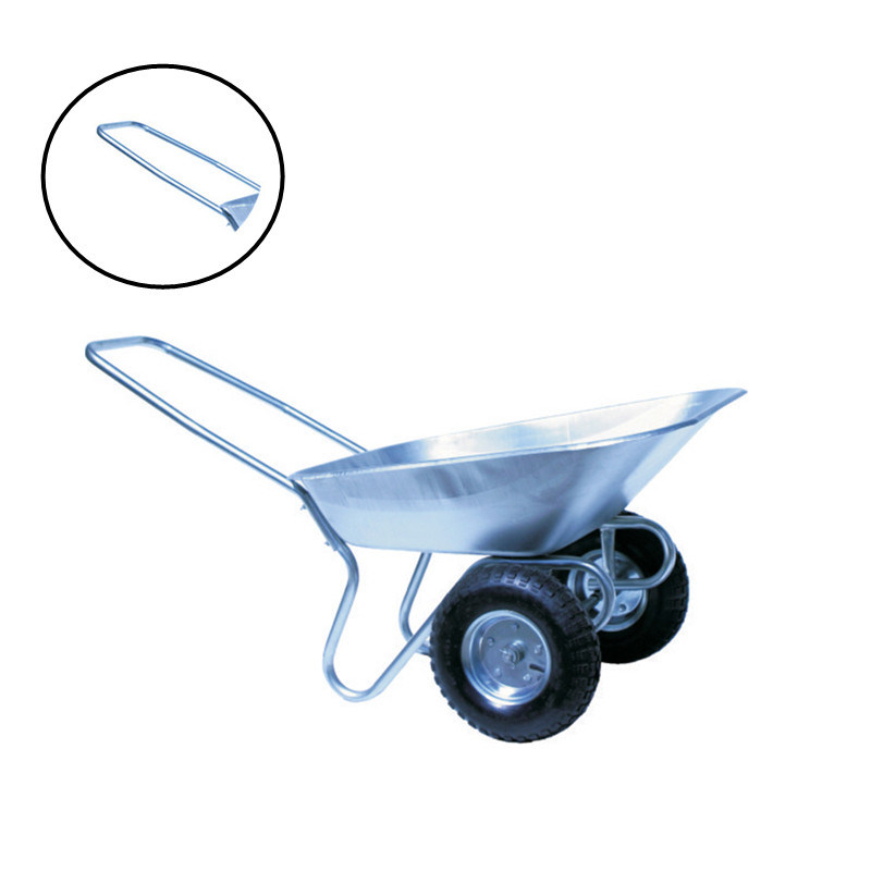 Zinc Plated Wb6211 Wheel Barrow with Double Wheel