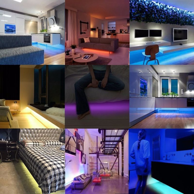 LED Digital Bed-Lighting Sensor Strips, Motion Activated LED Strip Night Light Automatic Shut off