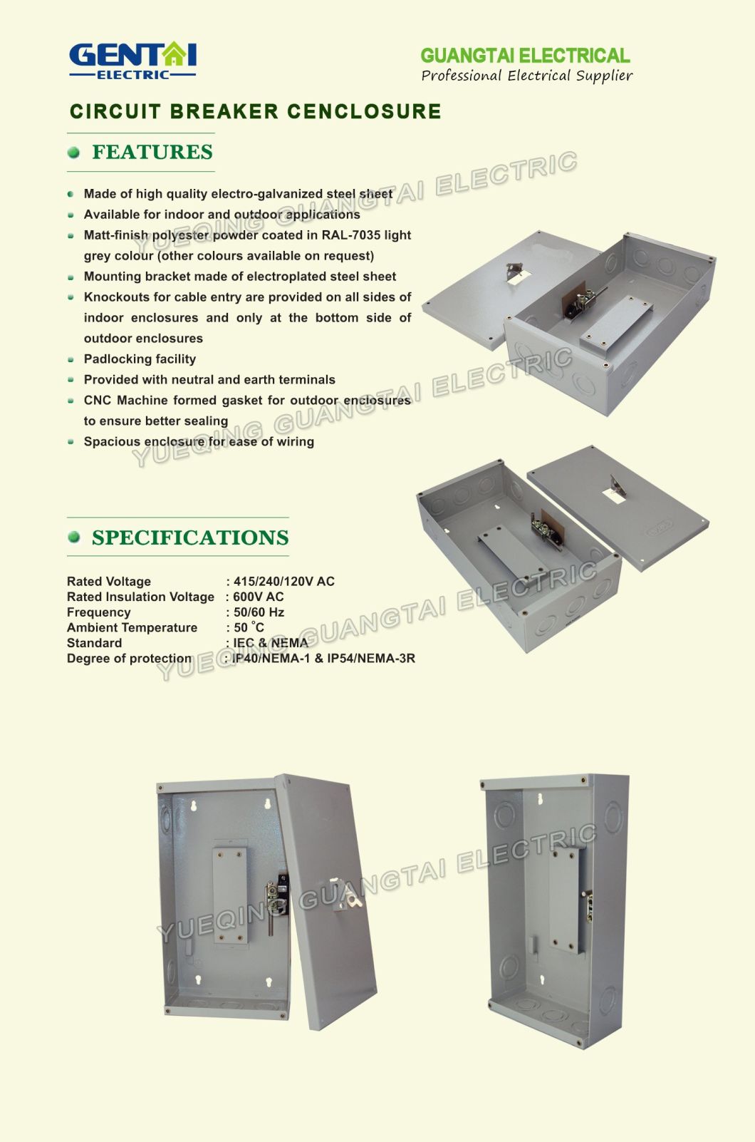 Good Quality NF100 Cw NF250 Cw NF400 Cw NF800 Cw NF Type Moulded Circuit Breaker Enclosure