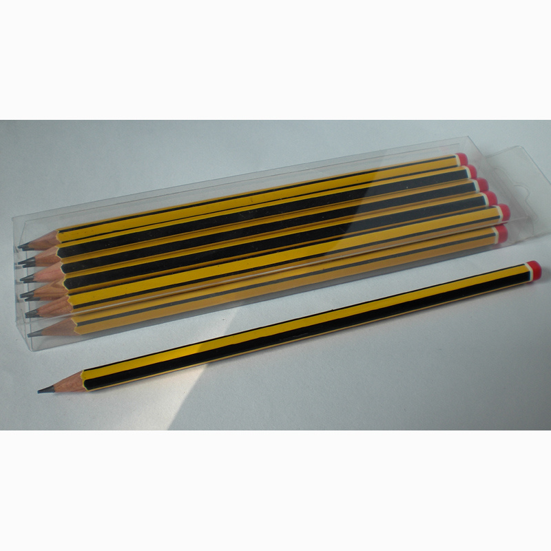 Black/Yellow Stripe Pencils Hb with DIP End (1616)