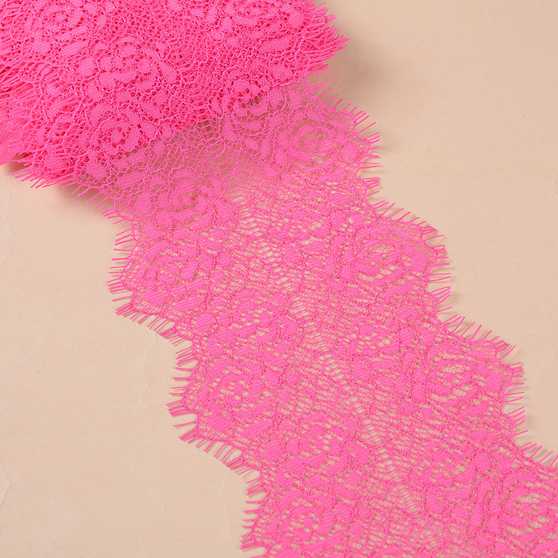 Wholesale High Quality Nylon Eyelash Fabric Knitting Lace for Garment Accessories