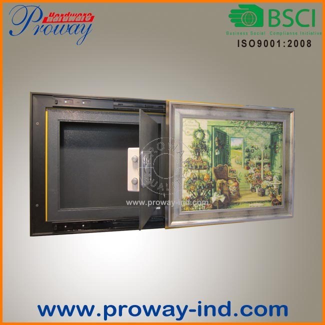 Electronic Lock Wall Safe Behind Picture