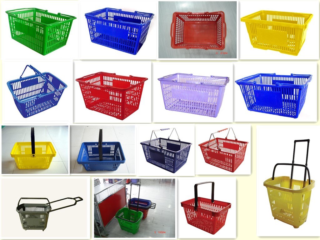 Supermarket Plastic Shopping Baskets Cart (YD-XP8)