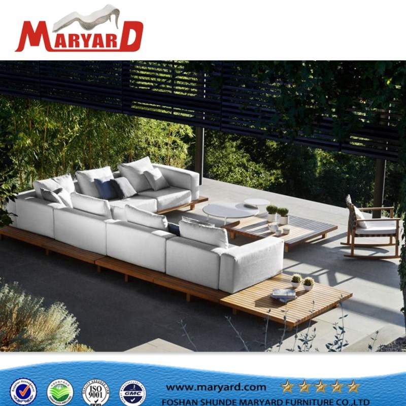 Luxury Modern Design Wooden Outdoor Furniture Teak Sofa